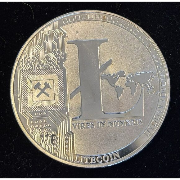 Litecoin Collectible Replica  – Silver Tone Souvenir Crypto Token - Picture 1 of 3